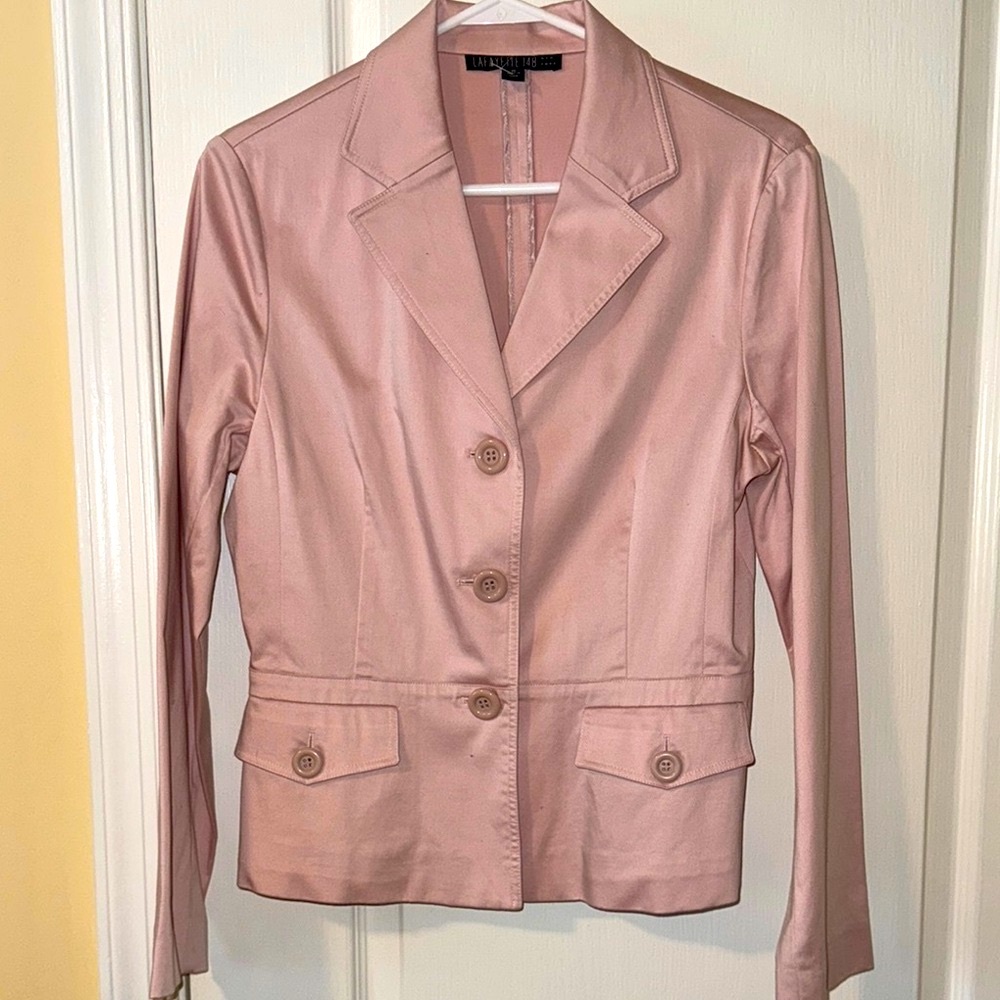 Lafayette 148 New York Pink Blazer Tailored Suit Jacket